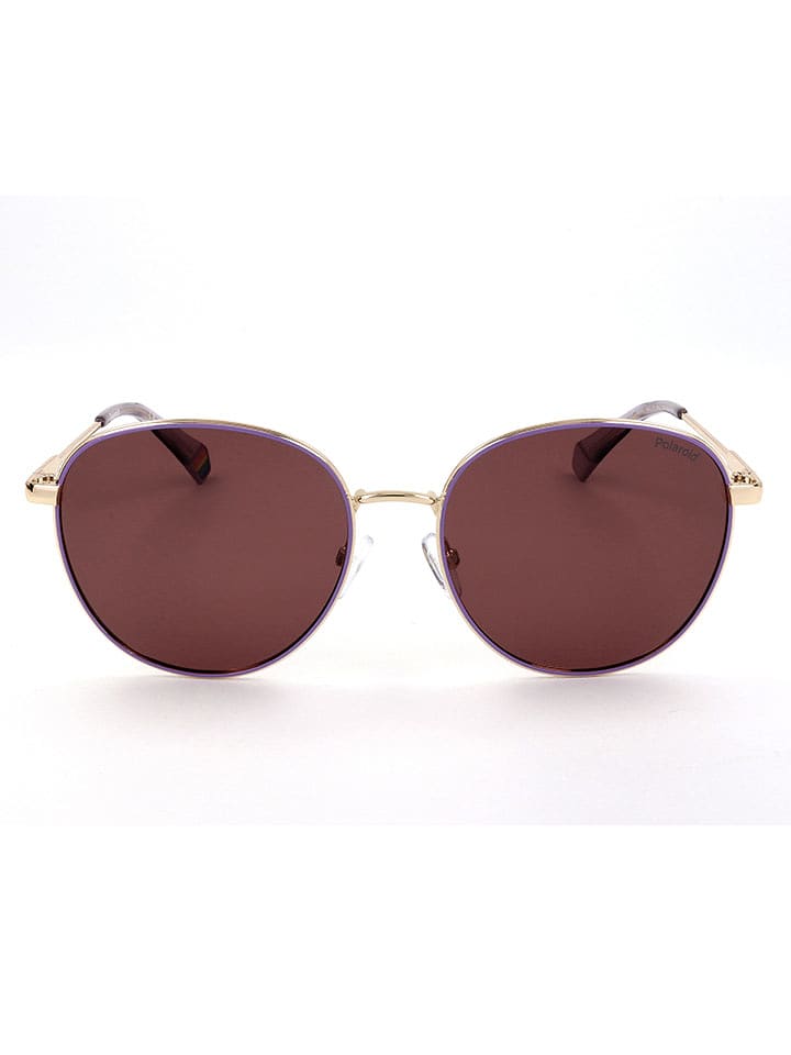 Polaroid Okulary przeciwsłoneczne unisex w kolorze złoto-brązowym rozmiar: 56