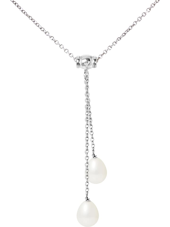 Mitzuko Srebrny naszyjnik "You&Me" z perłami - dł. 42 cm rozmiar: onesize