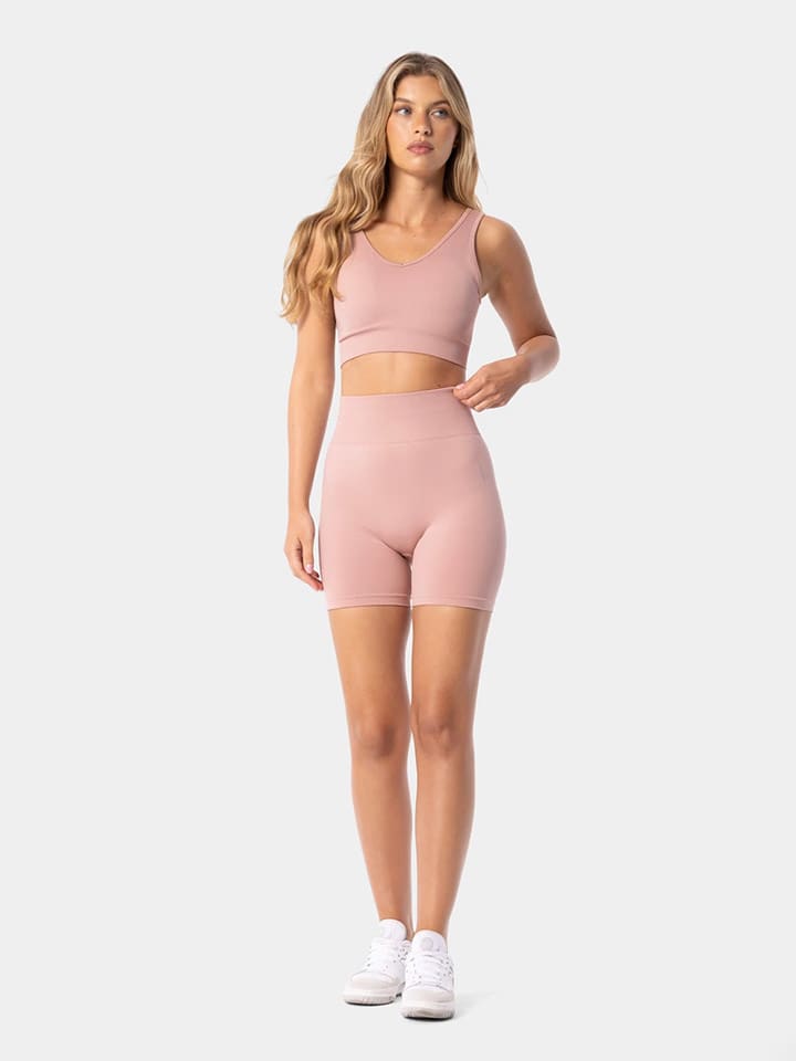 Carpatree Szorty sportowe "Simply" w kolorze jasnoróżowym rozmiar: L