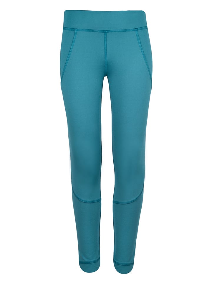 Trollkids Legginsy termiczne "Rondane" w kolorze turkusowym rozmiar: 128