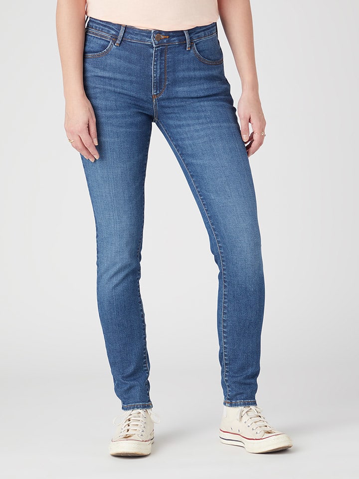 Wrangler Dżinsy "Hypnotic" - Skinny fit - w kolorze niebieskim rozmiar: W26/L30