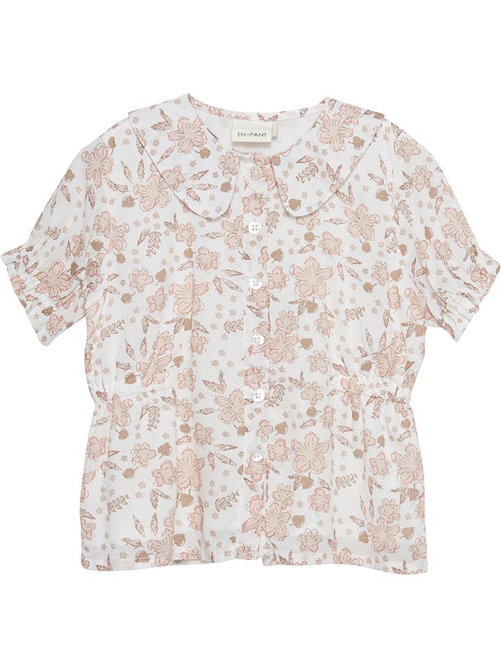 enfant Bluzka "Flower Woven" w kolorze biało-beżowym rozmiar: 134