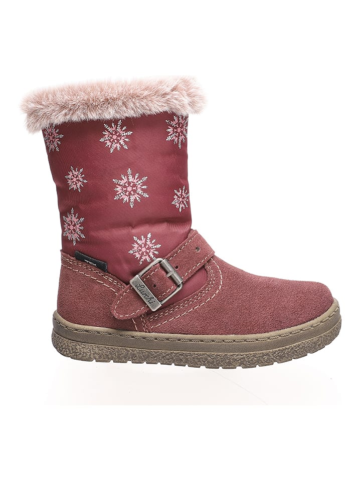 Lurchi Skórzane botki zimowe "Anika" w kolorze czerwonym rozmiar: 27