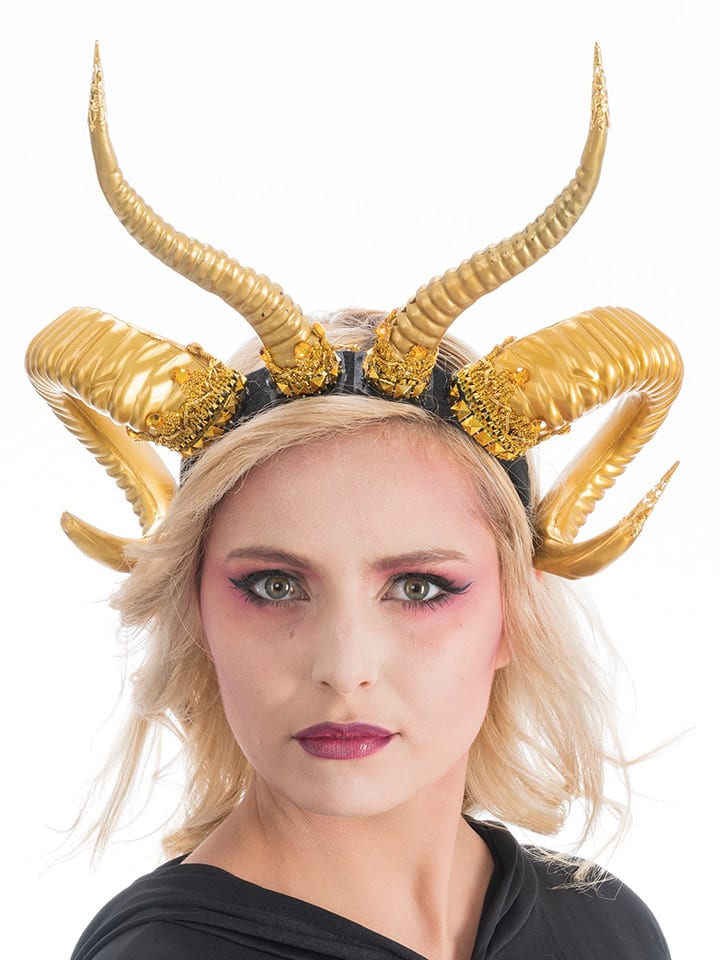 CHAKS Opaska "Gold Devil Double Horns" w kolorze złotym rozmiar: onesize