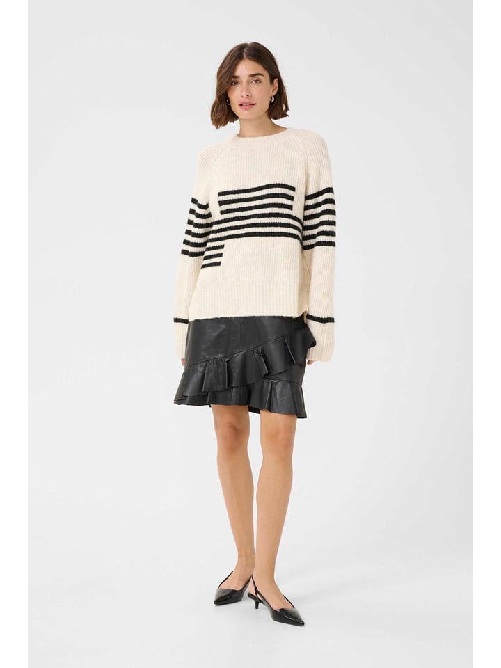 CULTURE Sweter w kolorze biało-czarnym rozmiar: XL