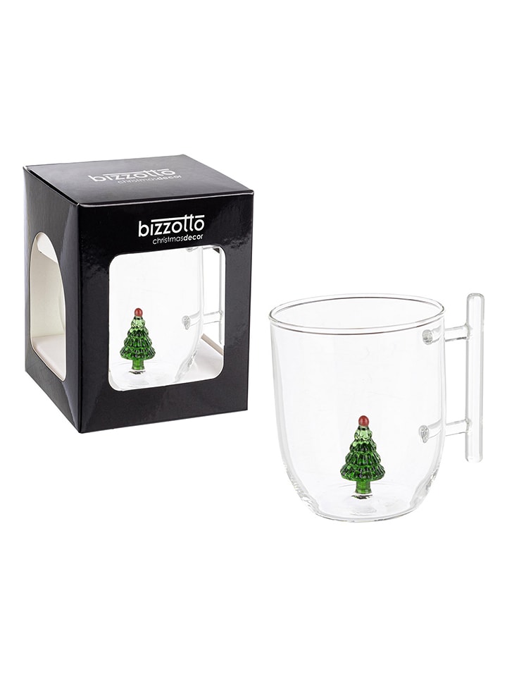 Bizzotto Kubek "Pine" w kolorze zielonym - wys. 11,5 x Ø 8,5 cm rozmiar: onesize