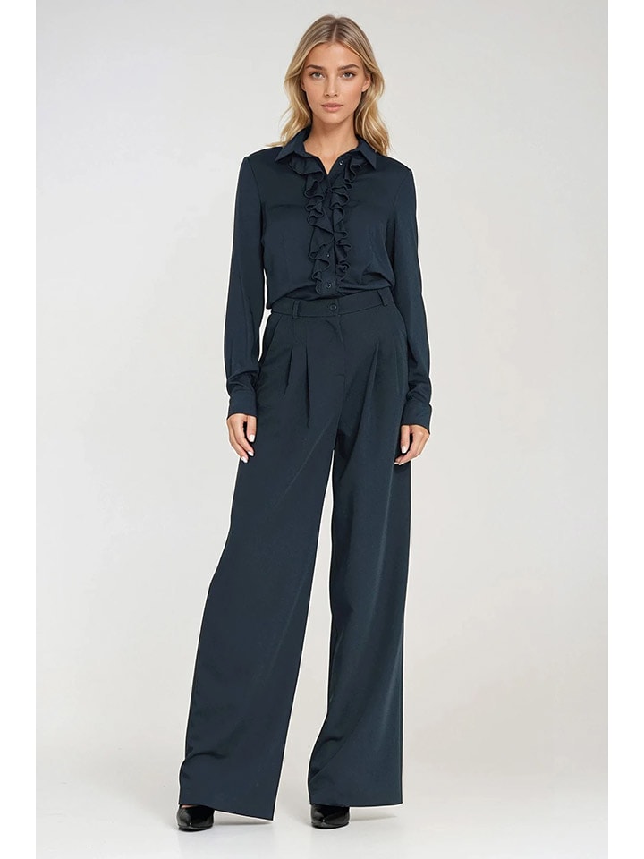 Nife Spodnie w kolorze granatowym rozmiar: 40