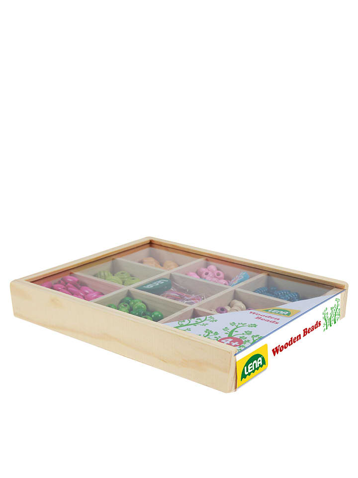 LENA Zestaw drewnianych koralików - 4+ rozmiar: onesize