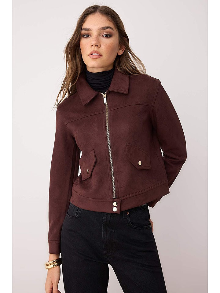 trendyol Kurtka w kolorze bordowym ze skóry syntetycznej rozmiar: M