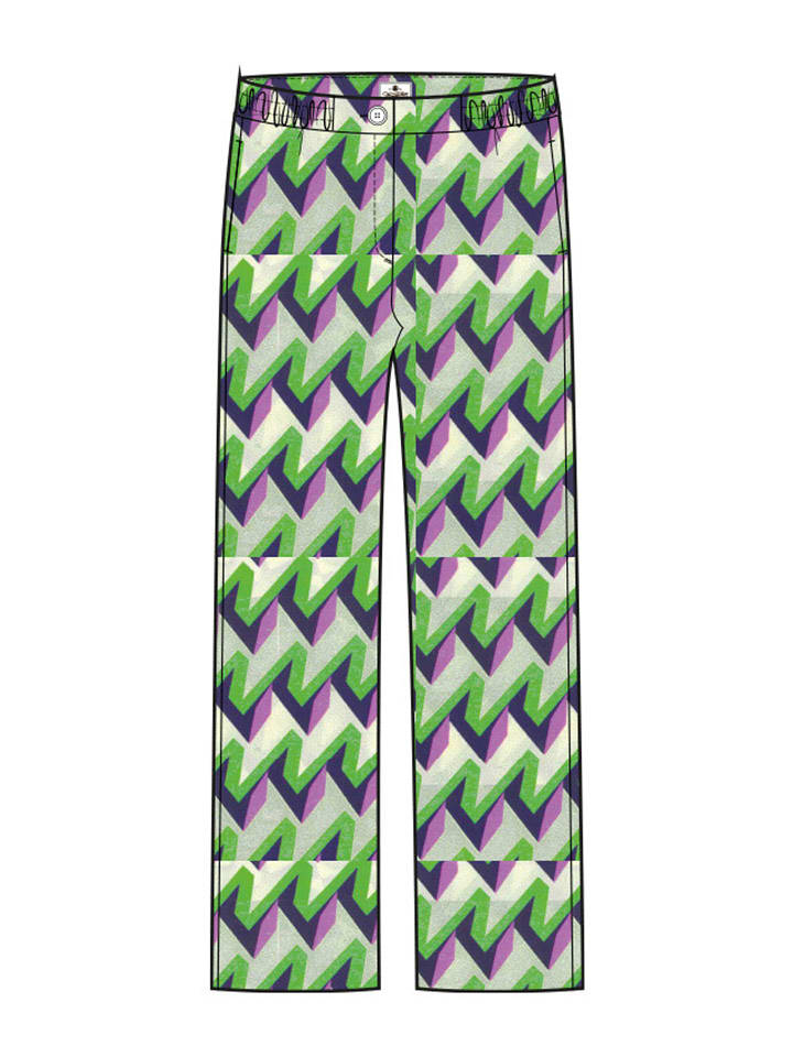 Herrlicher Spodnie w kolorze zielono-fioletowym rozmiar: S