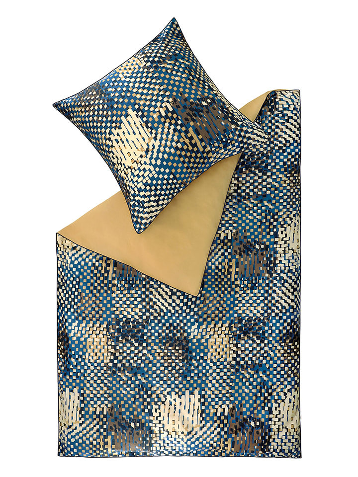 ESPRIT Komplet pościeli satynowej "Paula" w kolorze niebieskim rozmiar: 135x200 cm