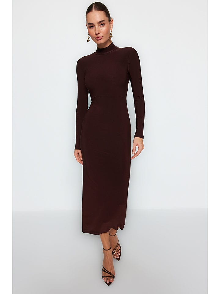 trendyol Sukienka w kolorze brązowym rozmiar: S