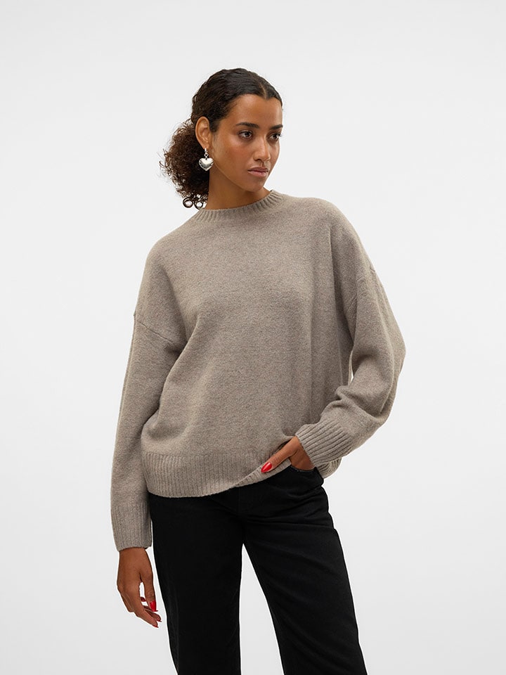 Vero Moda Sweter w kolorze szarobrązowym rozmiar: XL