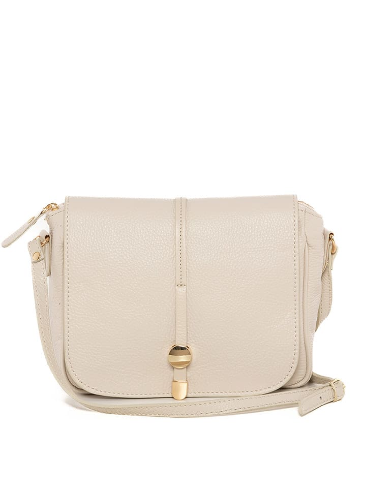 Pia Sassi Skórzana torebka "Monte Avella" w kolorze kremowym - 25 x 23 x 7 cm rozmiar: onesize