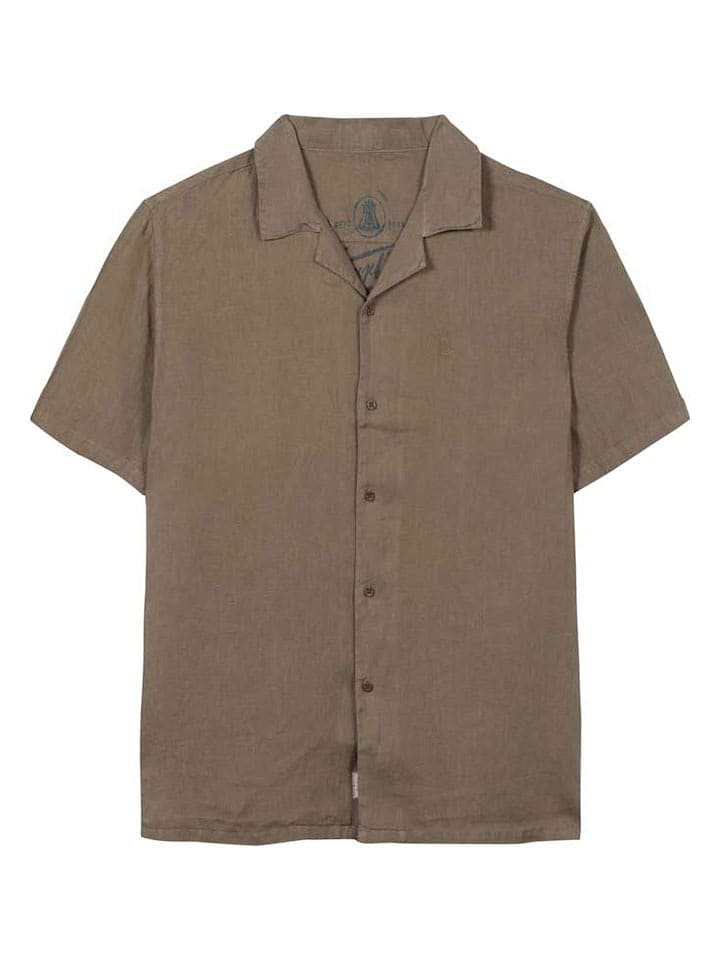 Herrlicher Lniana koszula w kolorze oliwkowym rozmiar: XL