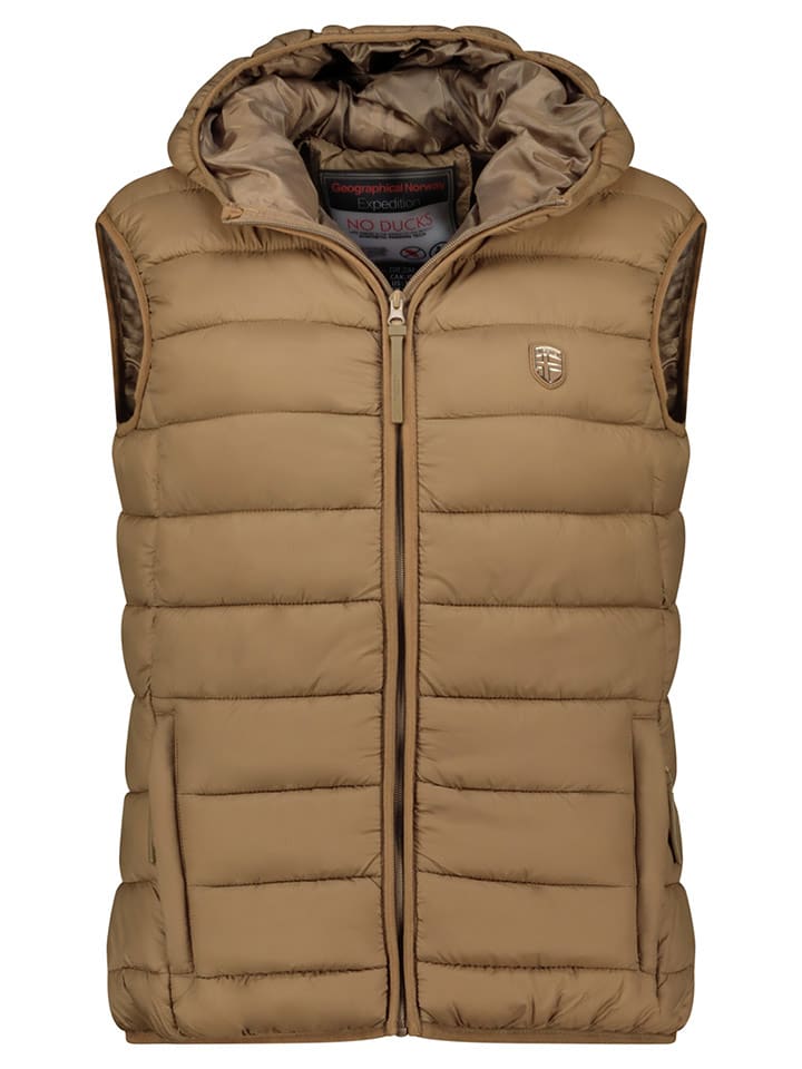 Geographical Norway Kamizelka pikowana "Vatikotal" w kolorze szarobrązowym rozmiar: XL
