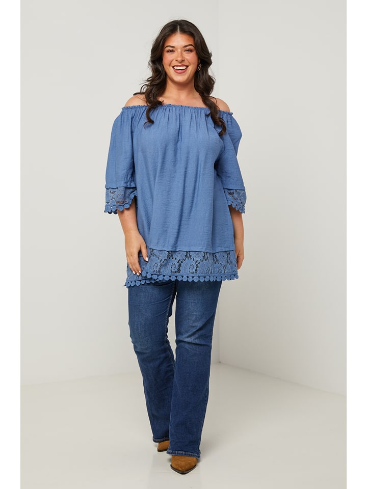 Curvy Lady Bluzka w kolorze niebieskim rozmiar: 48/50