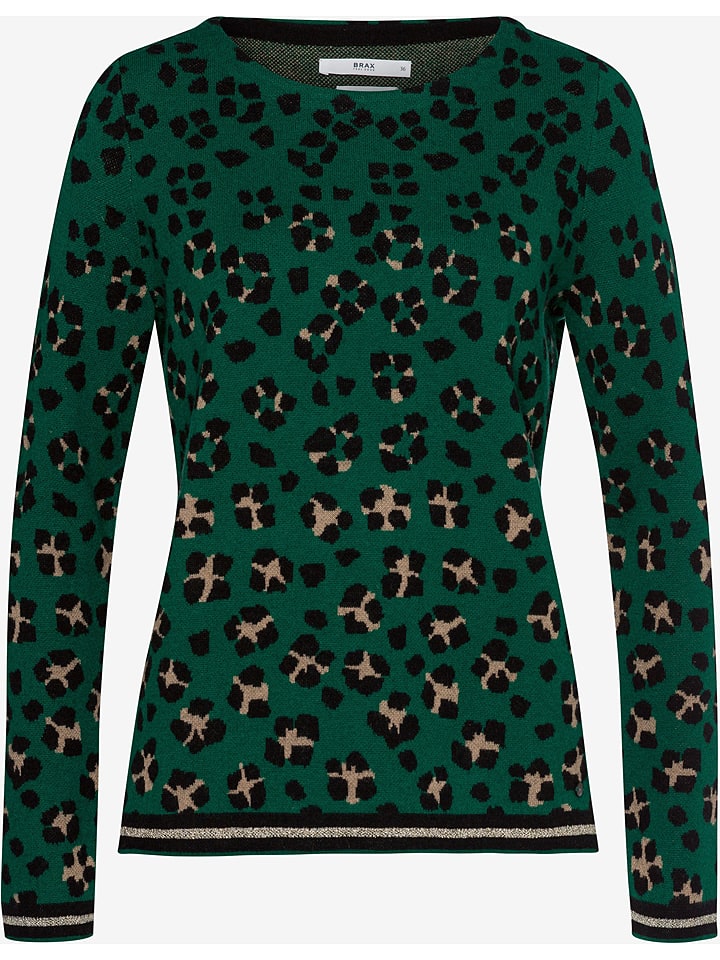 BRAX Sweter "Liz" w kolorze ciemnozielonym rozmiar: 46