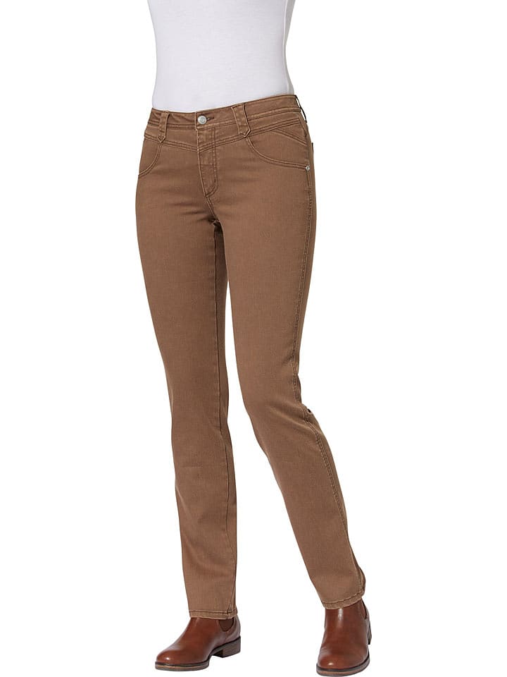 WITT WEIDEN Dżinsy - Slim fit - w kolorze jasnobrązowym rozmiar: 36