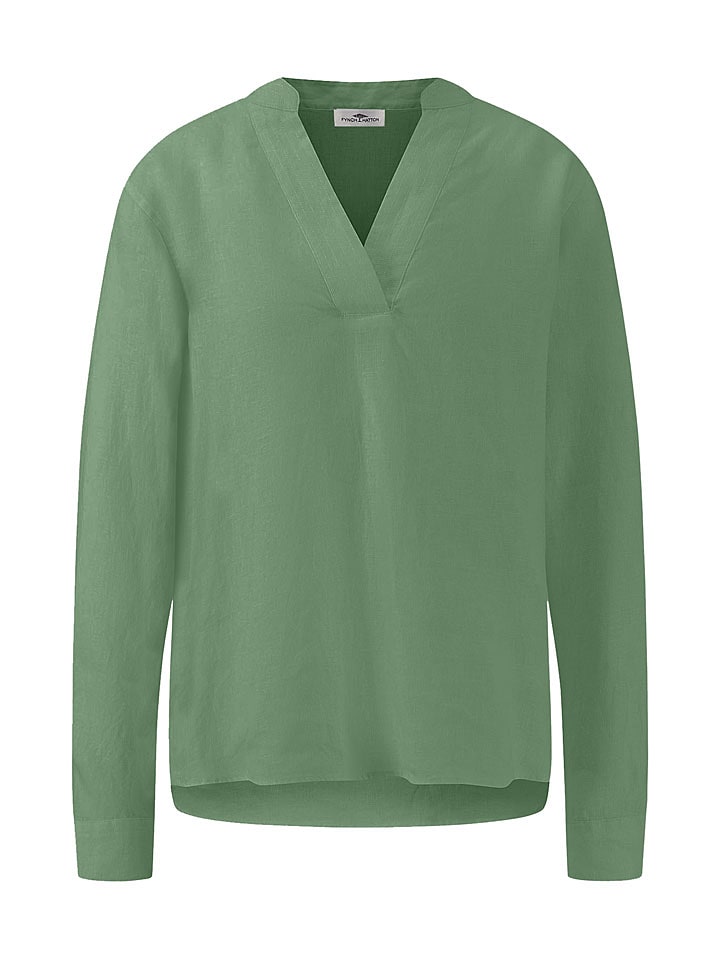 FYNCH-HATTON Lniana bluzka w kolorze zielonym rozmiar: 40