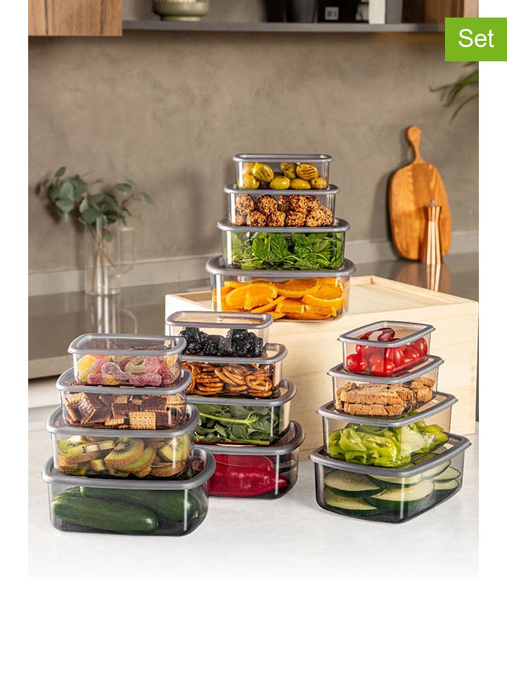 Violeta Home Pojemniki (16 szt.) w kolorze szarym rozmiar: onesize