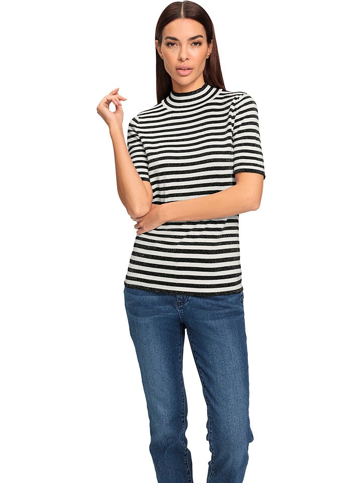 Heine Sweter w kolorze czarno-kremowym rozmiar: 40