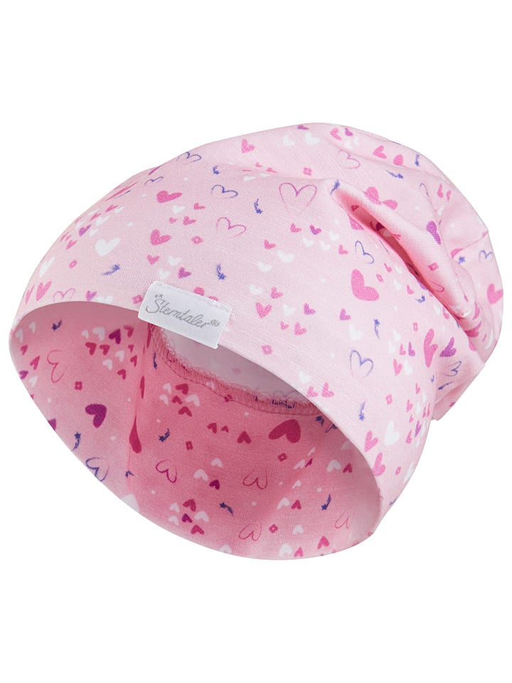 Sterntaler Czapka-beanie w kolorze jasnoróżowym rozmiar: 39 cm