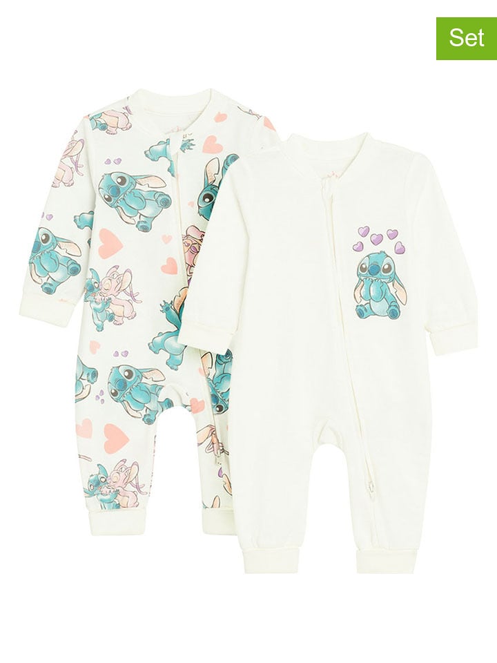 COOL CLUB Rampersy (2 szt.) w kolorze biało-turkusowym rozmiar: 56/62