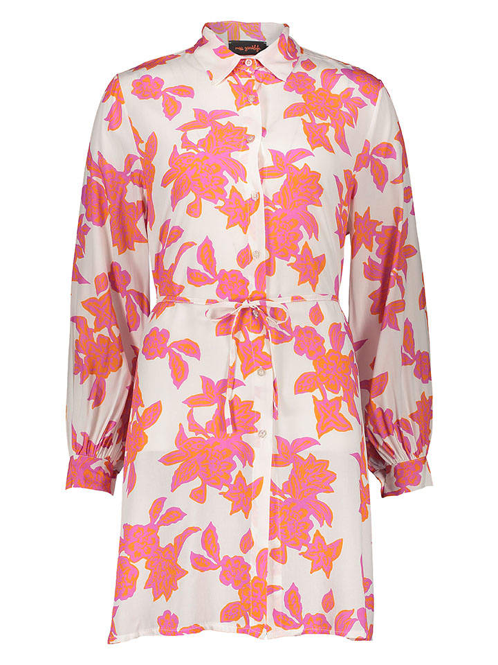 miss goodlife Sukienka w kolorze biało-różowo-pomarańczowym rozmiar: M