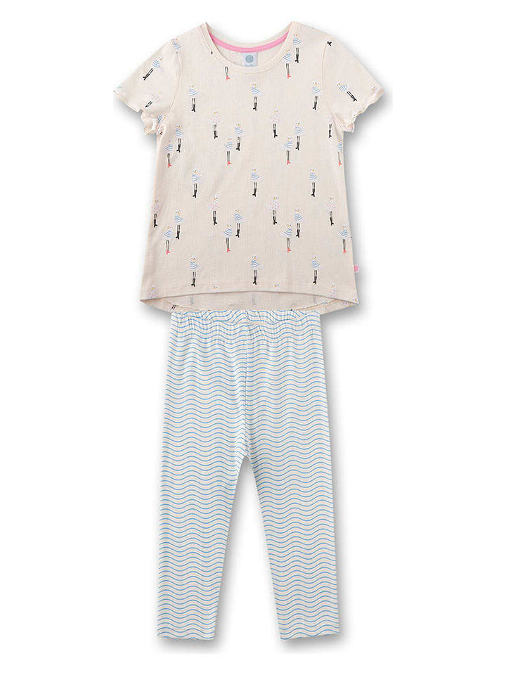 Sanetta Piżama w kolorze beżowo-błękitnym rozmiar: 98