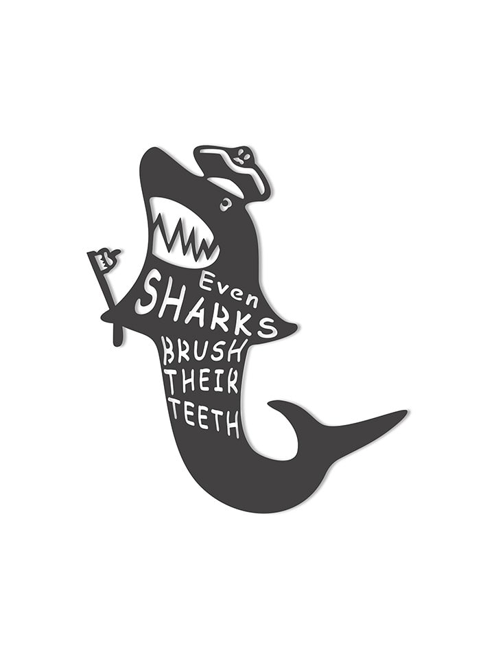 Woody Kids Dekoracja ścienna w kolorze czarnym - 35 x 40 cm rozmiar: onesize