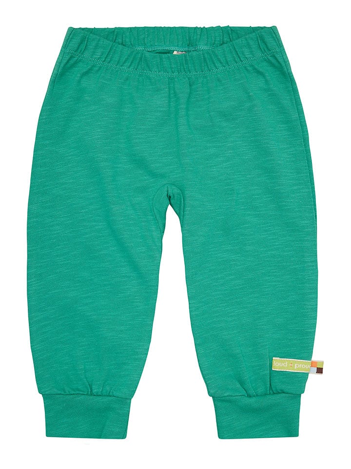 loud + proud Spodnie dresowe w kolorze zielonym rozmiar: 98/104