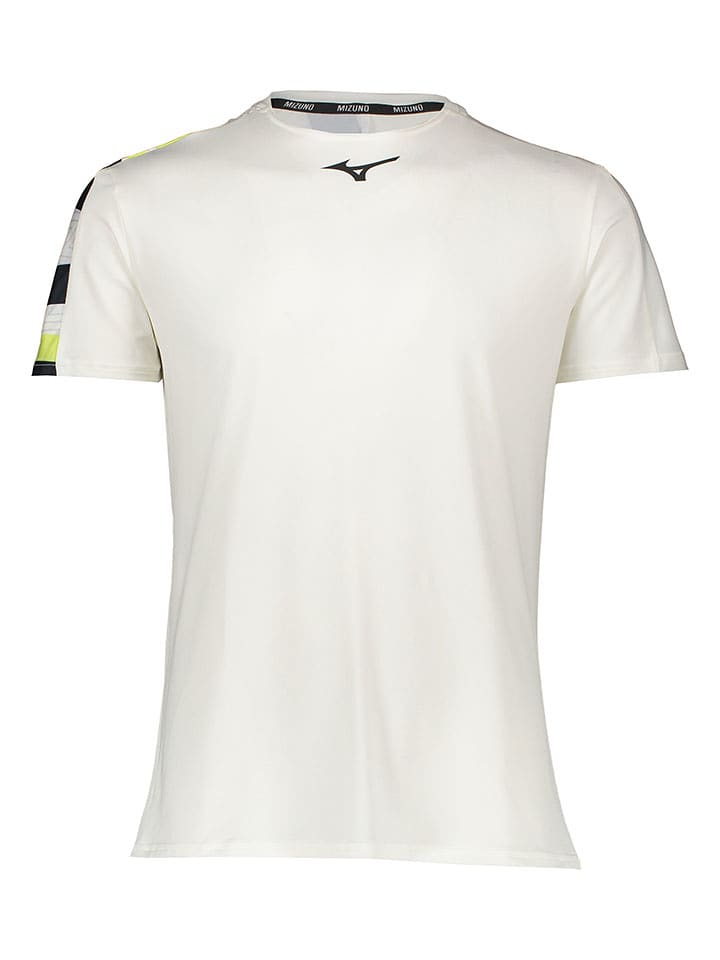 Mizuno Koszulka funkcyjna "Shadow" w kolorze biało-żółto-czarnym rozmiar: M
