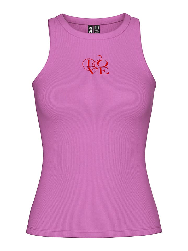 Pieces Top "May" w kolorze fioletowym rozmiar: S