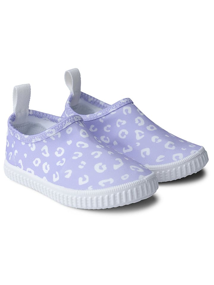 Swim Essentials Buty kąpielowe "Lila Leopard" w kolorze fioletowym rozmiar: 30