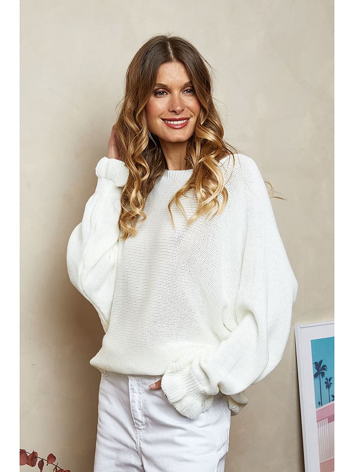 Joséfine Sweter wełniany "Rahel" w kolorze kremowym rozmiar: M