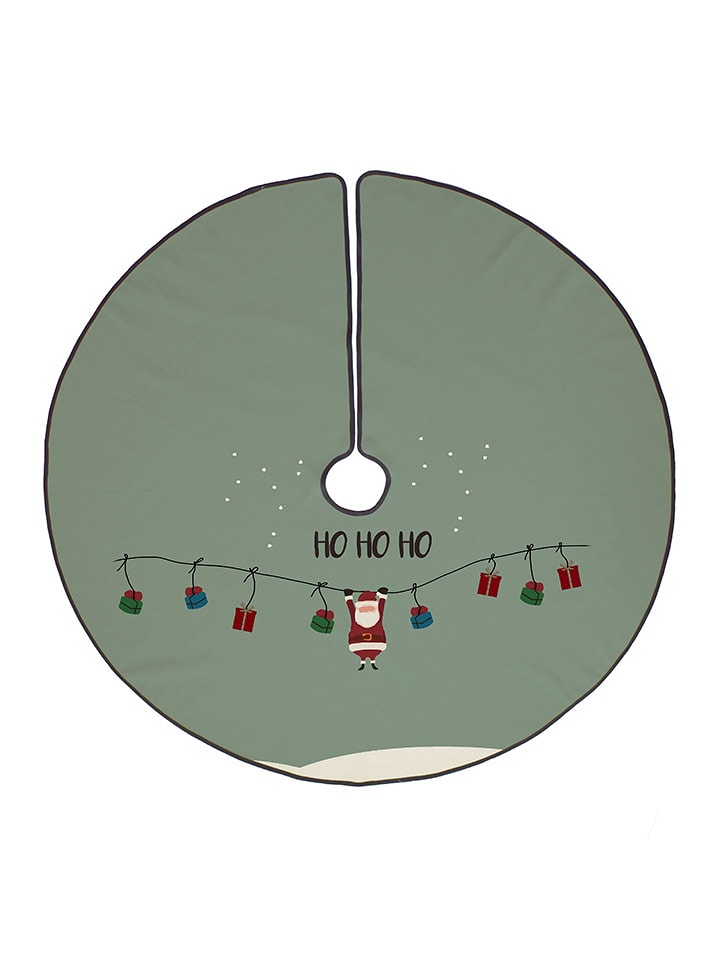 Butter Kings Spódnica choinkowa "Hohoho" w kolorze zielonym - Ø 130 cm rozmiar: onesize