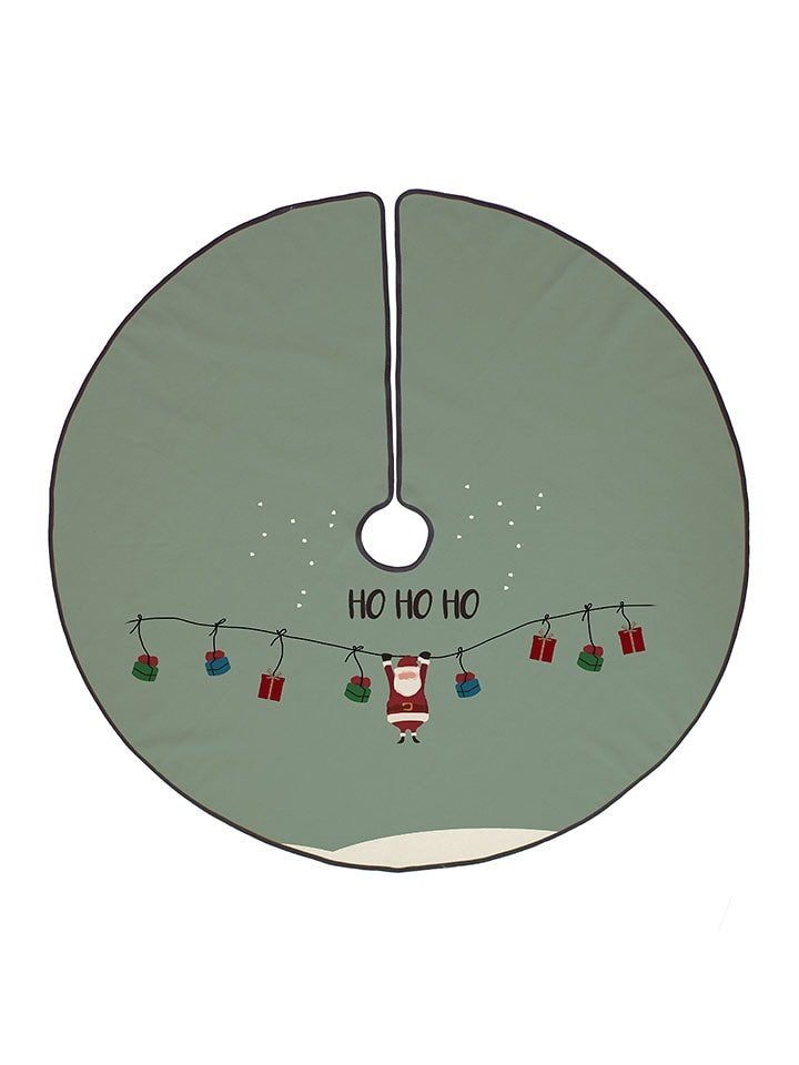 Butter Kings Spódnica choinkowa "Hohoho" w kolorze zielonym - Ø 130 cm rozmiar: onesize