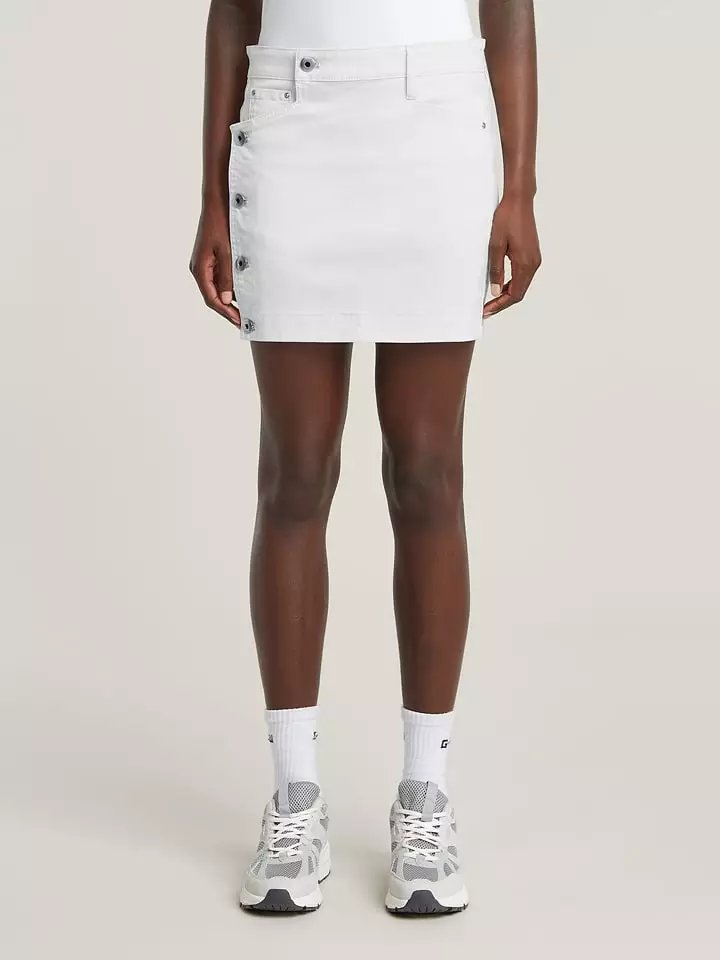 G-Star Spódnica dżinsowa w kolorze białym rozmiar: W34