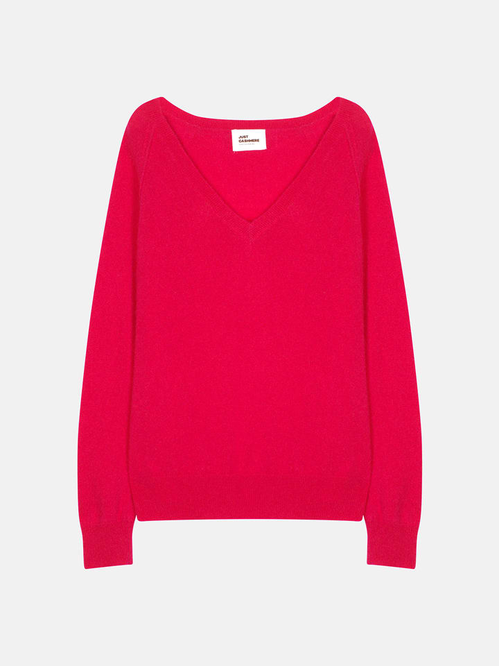 Just Cashmere Kaszmirowy sweter "Phoebe" w kolorze różowym rozmiar: L