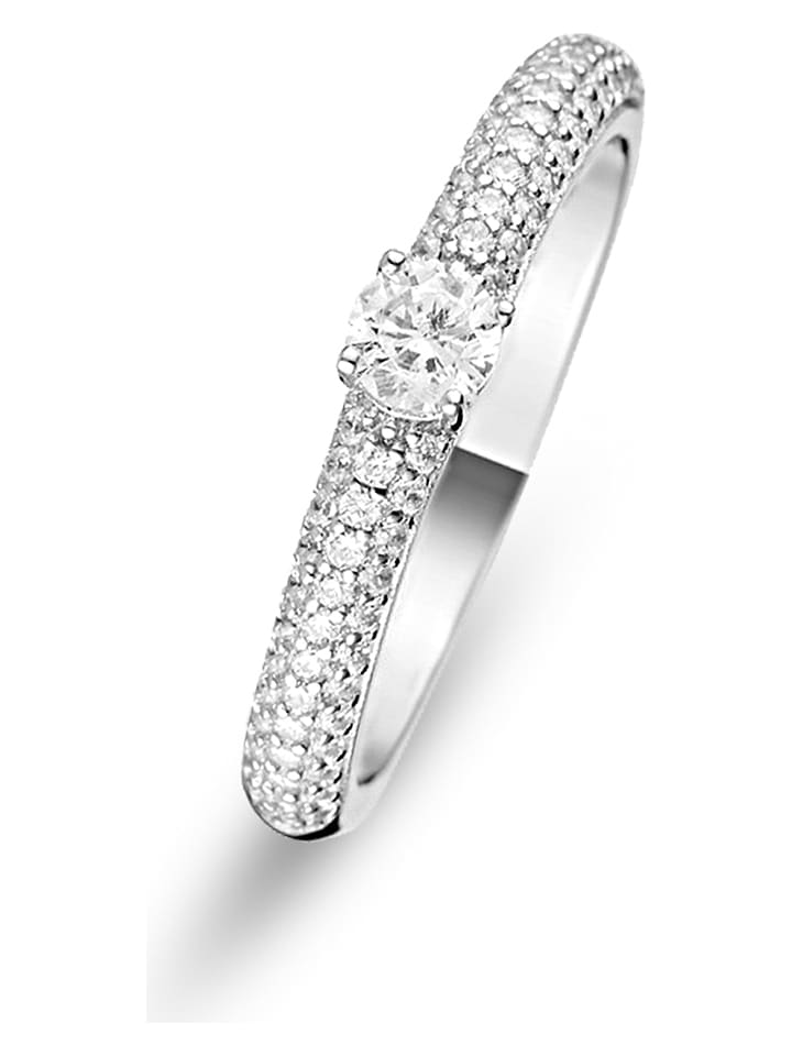 DI GIORGIO Srebrny pierścionek z cyrkoniami rozmiar: 50