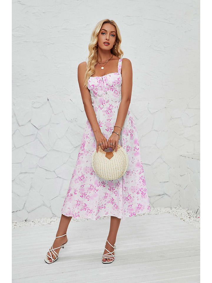 Tazga Sukienka w kolorze biało-różowym rozmiar: 36