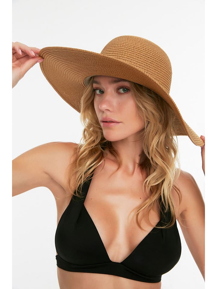 trendyol Kapelusz w kolorze beżowym rozmiar: onesize