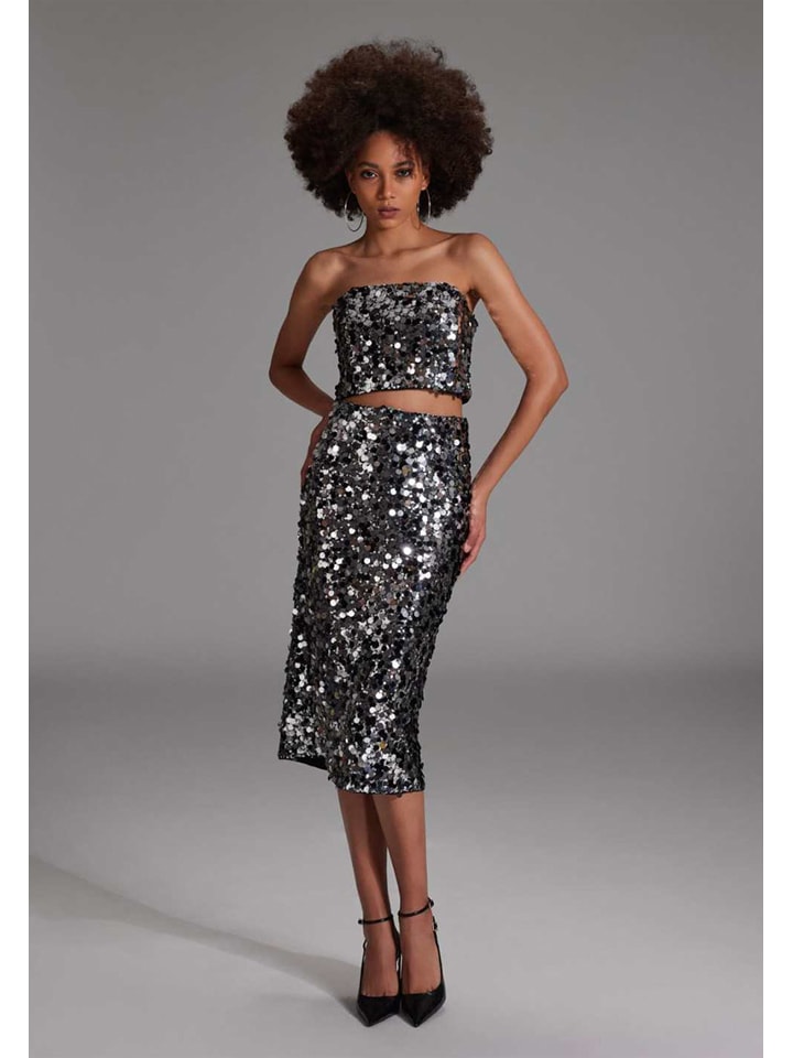 SWING Top w kolorze srebrnym rozmiar: 34