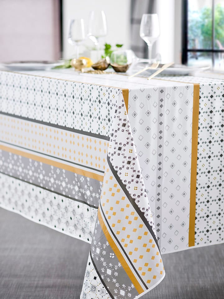 Calitex Obrus "Riviera" ze wzorem z powłoką rozmiar: 140x200 cm