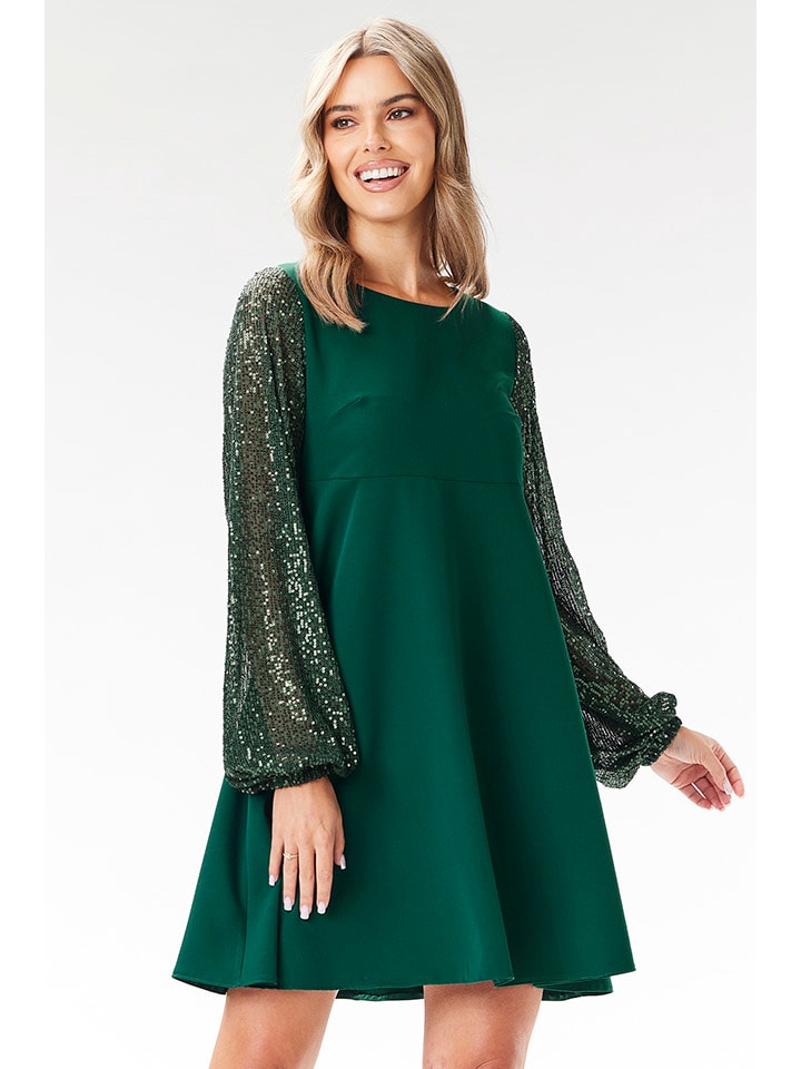 Awama Sukienka w kolorze zielonym rozmiar: S