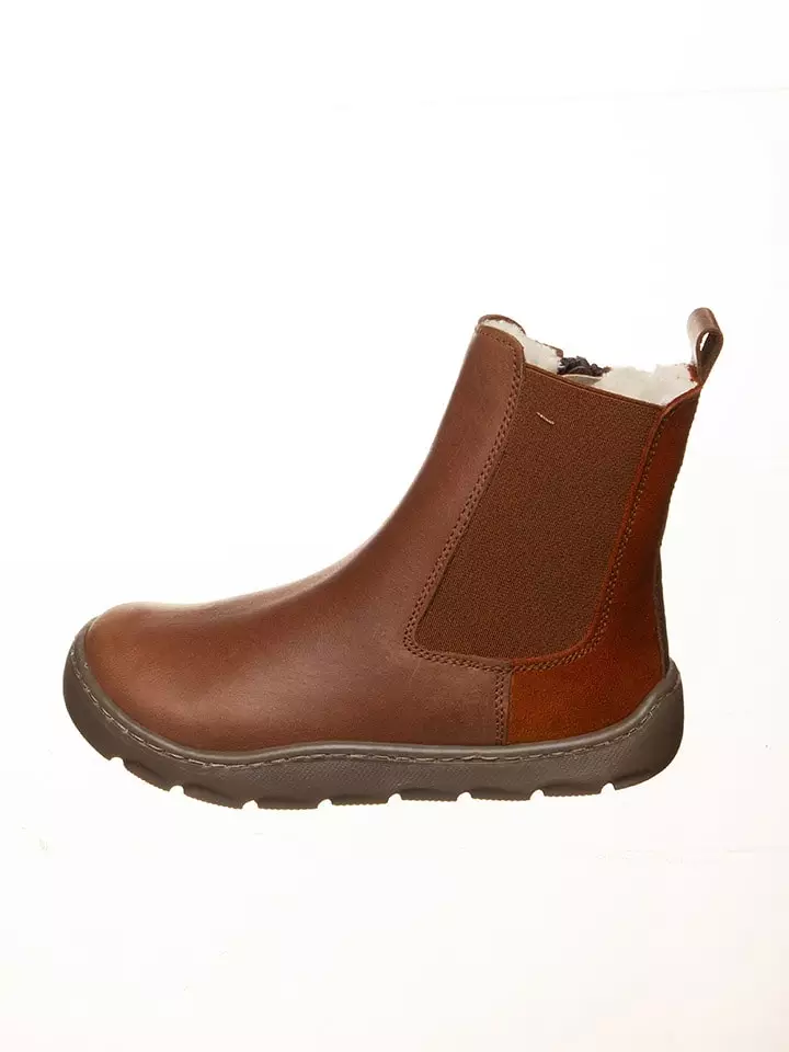 POM POM Skórzane buty w kolorze jasnobrązowym do chodzenia na boso rozmiar: 34