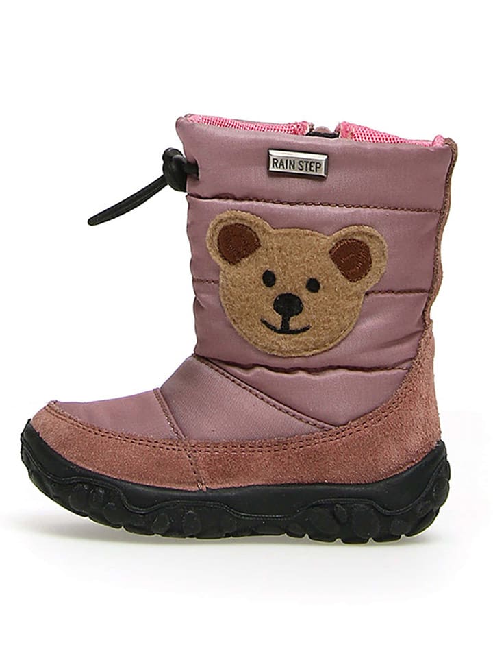 Naturino Botki zimowe "Poznurr Bear" w kolorze jasnoróżowym rozmiar: 26