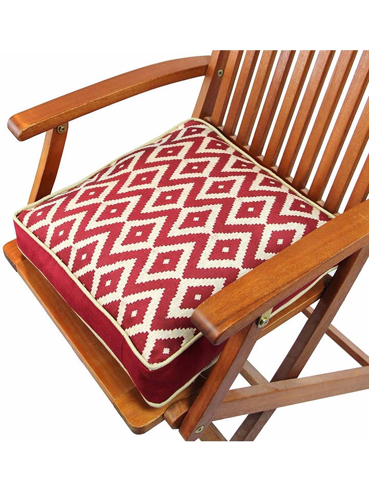 ABERTO DESIGN Poduszka w kolorze czerwono-białym rozmiar: 42x42 cm