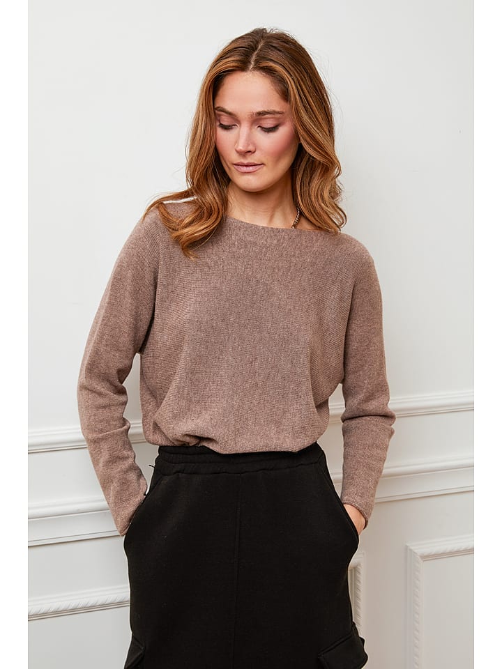 Joséfine Sweter "Jisele" w kolorze szarobrązowym rozmiar: M